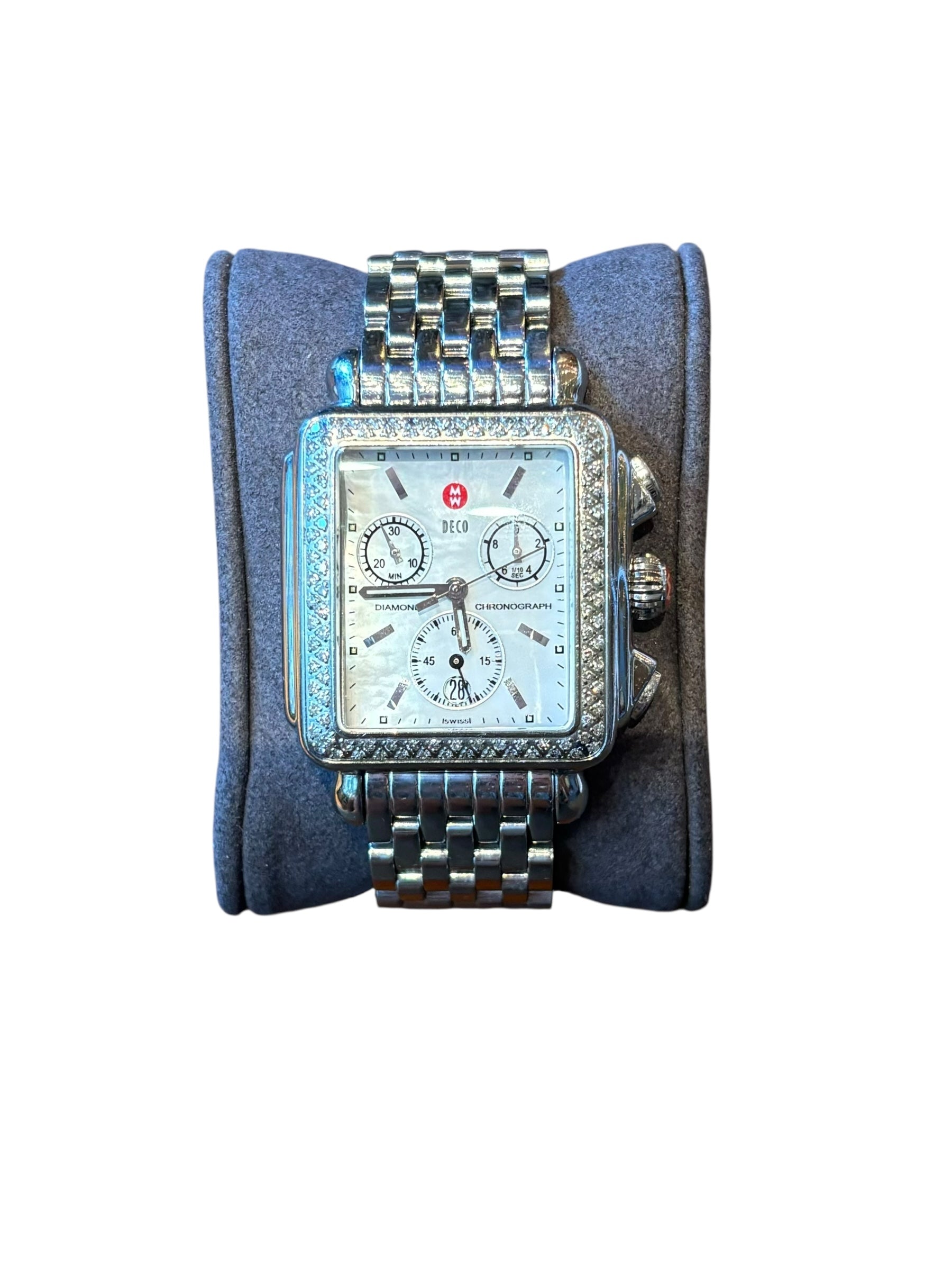 Michelle Deco Diamond Stainless Steel Watch