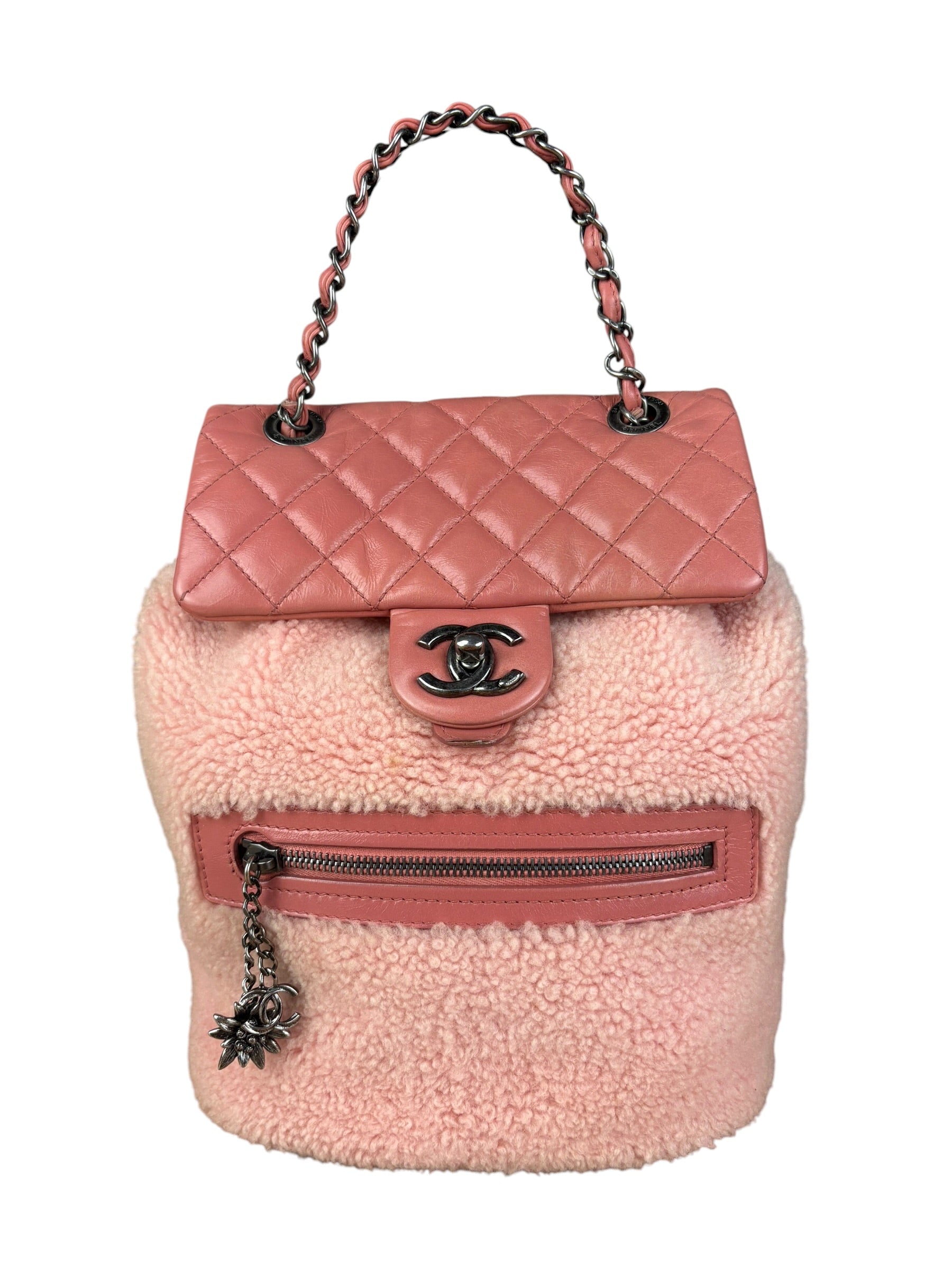 Chanel Paris-Salzburg Pink Shearling Mountain Backpack 2015 – 17th St