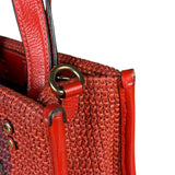 Coach Raffia Mini Tote Crossbody Bag