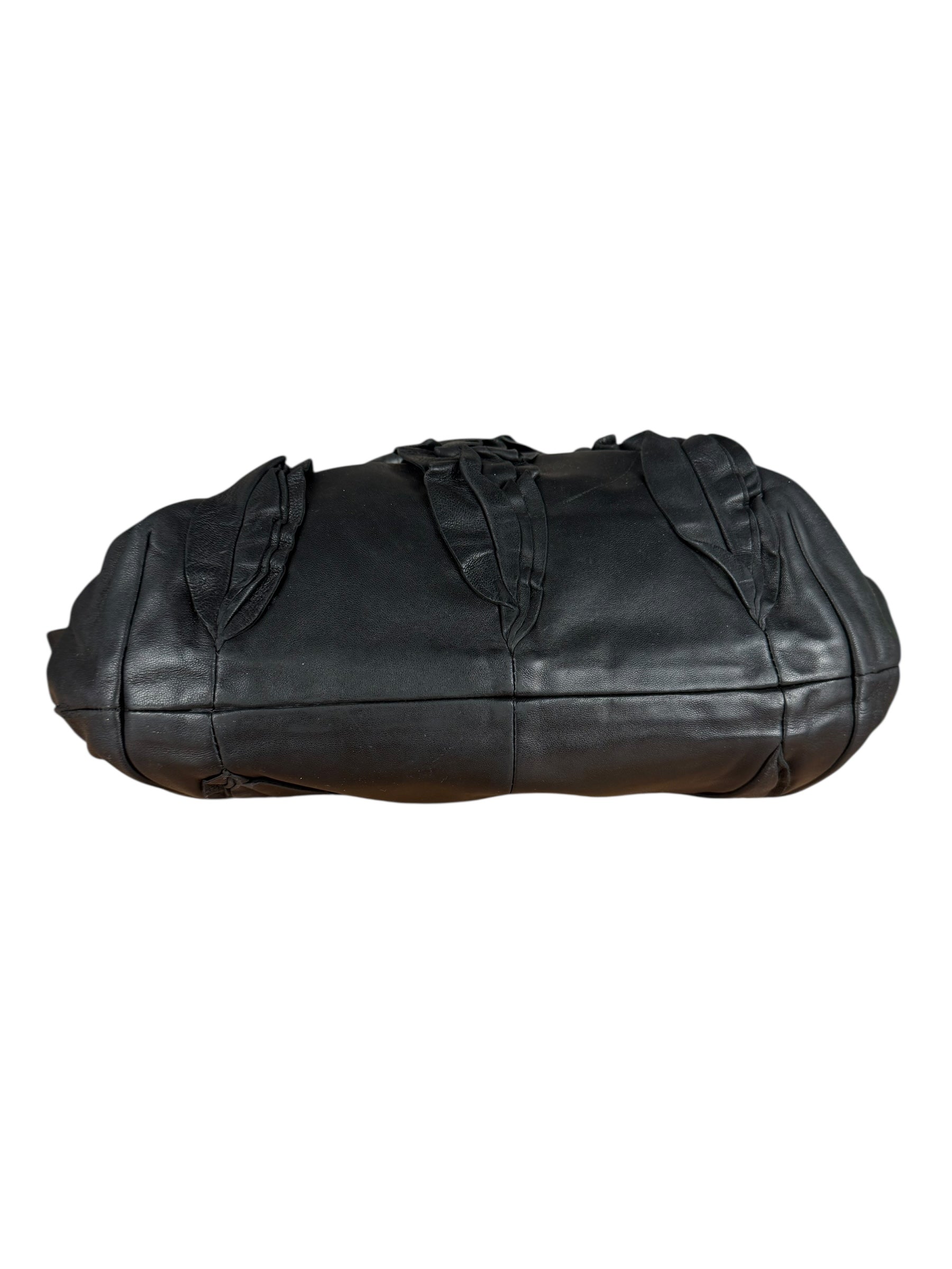 Prada Nappa Leather Ruffle Hobo Shoulder Bag