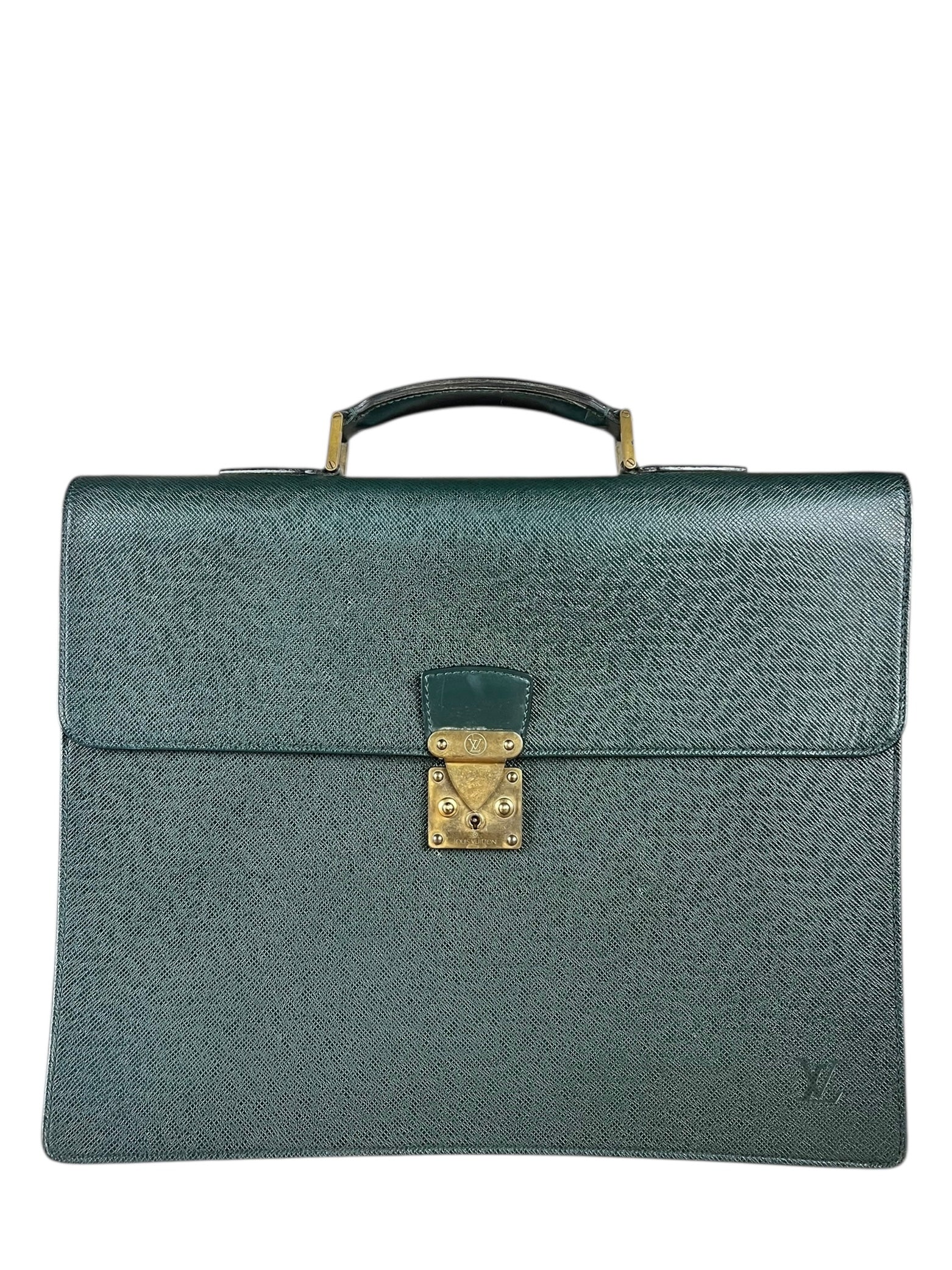Louis Vuitton Epi Green Top Handle Briefcase