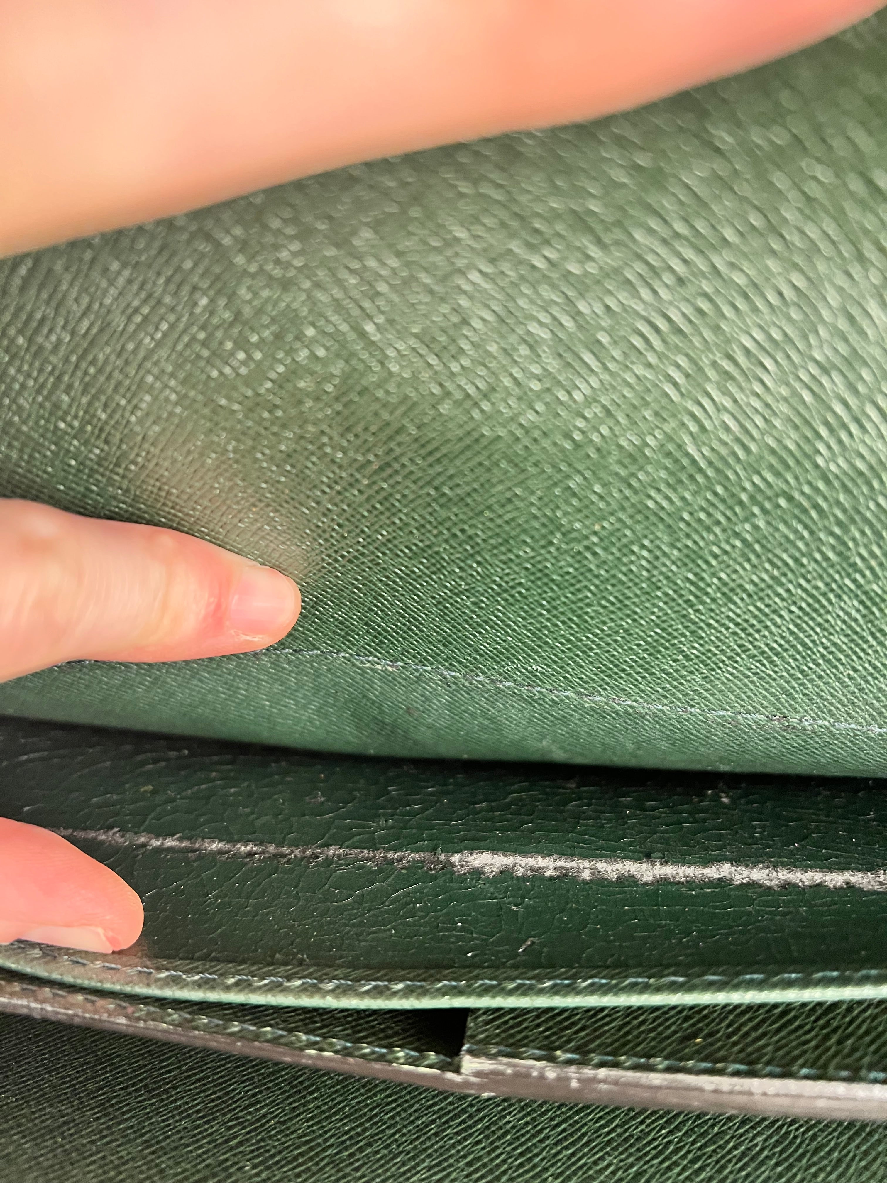 Louis Vuitton Epi Green Top Handle Briefcase