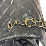 Chanel Black Quilted Caviar Jumbo Flap Bag 2021