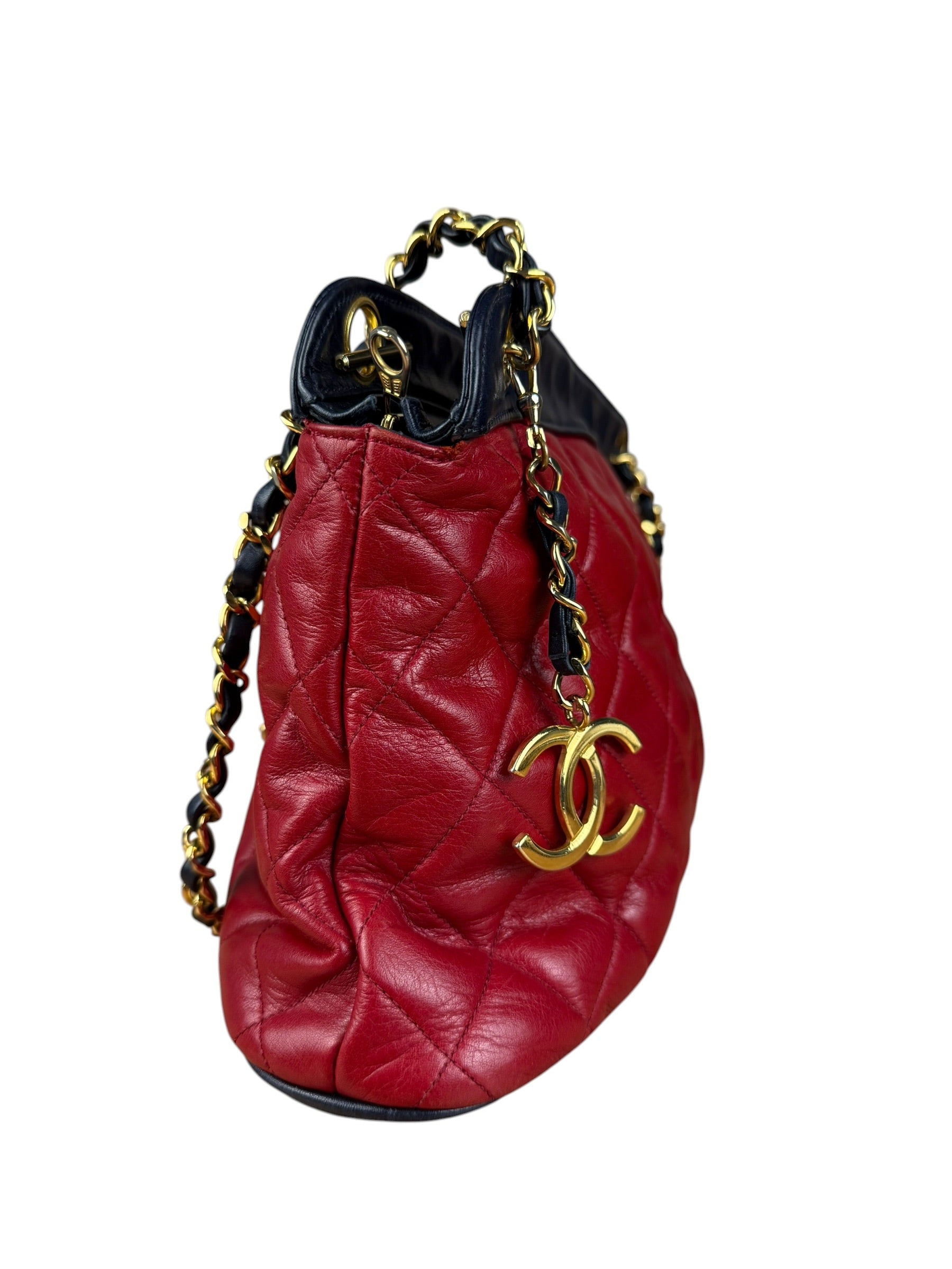 Chanel Vintage Two-Tone Mademoiselle Shoulder Bag 1990