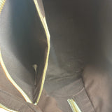 Gucci Leather Trim Monogram Canvas Web Stripe Tote Bag