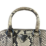 Prada Beige Python Mini Dome Two-Way Bag