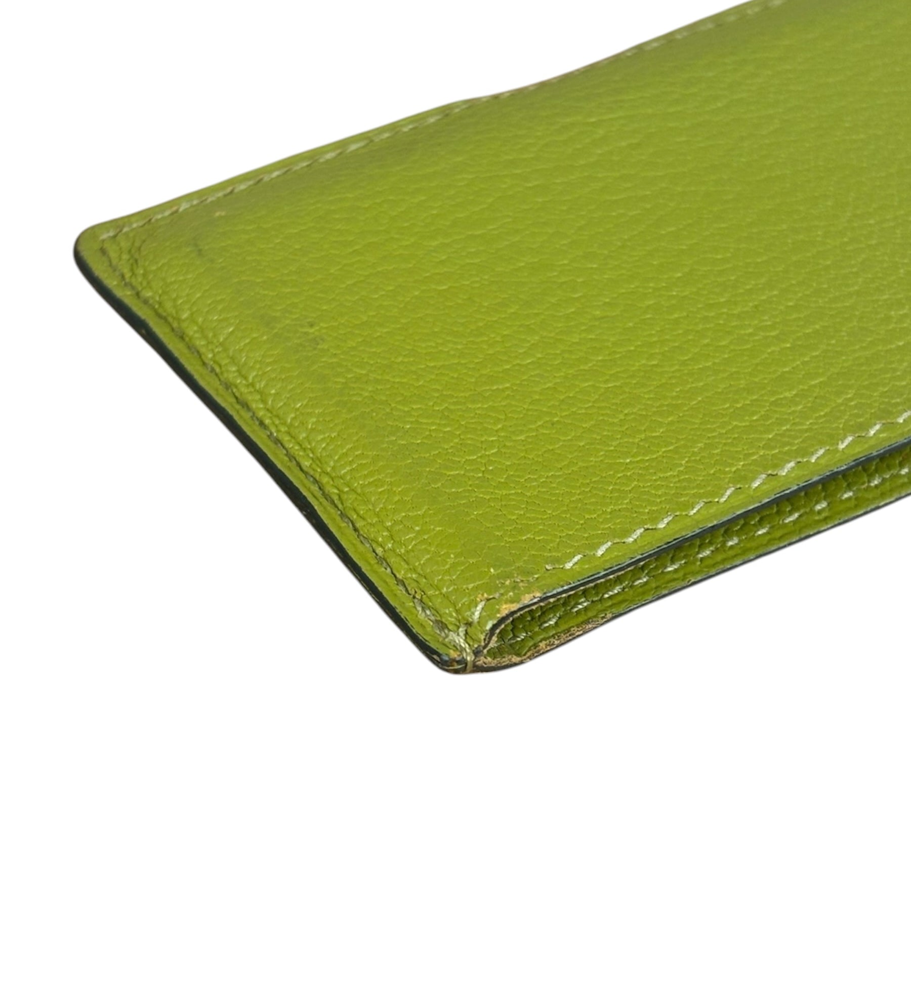 Hermes Green Chevre Mysore Diablo Card Holder