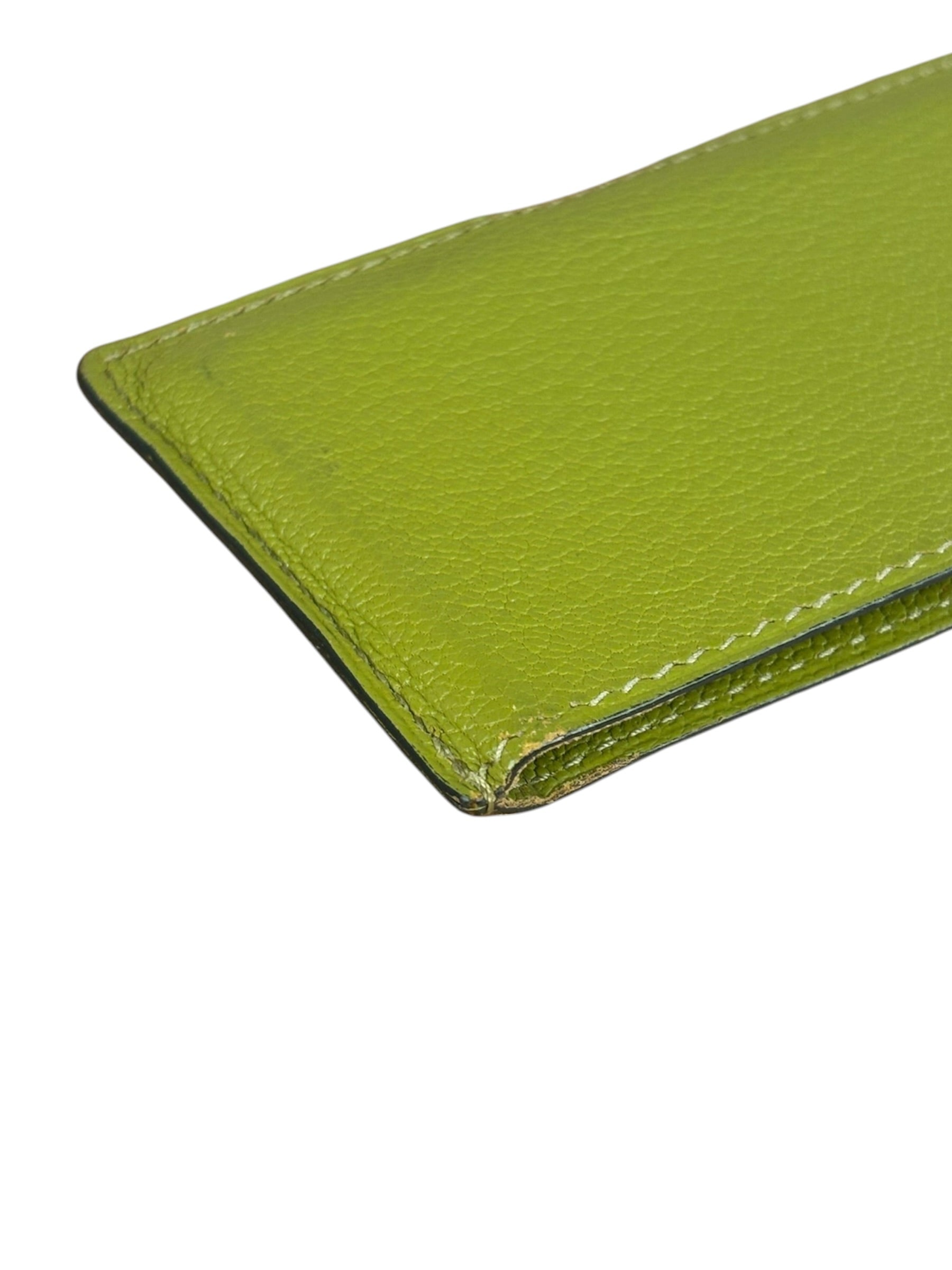 Hermes Green Chevre Mysore Diablo Card Holder