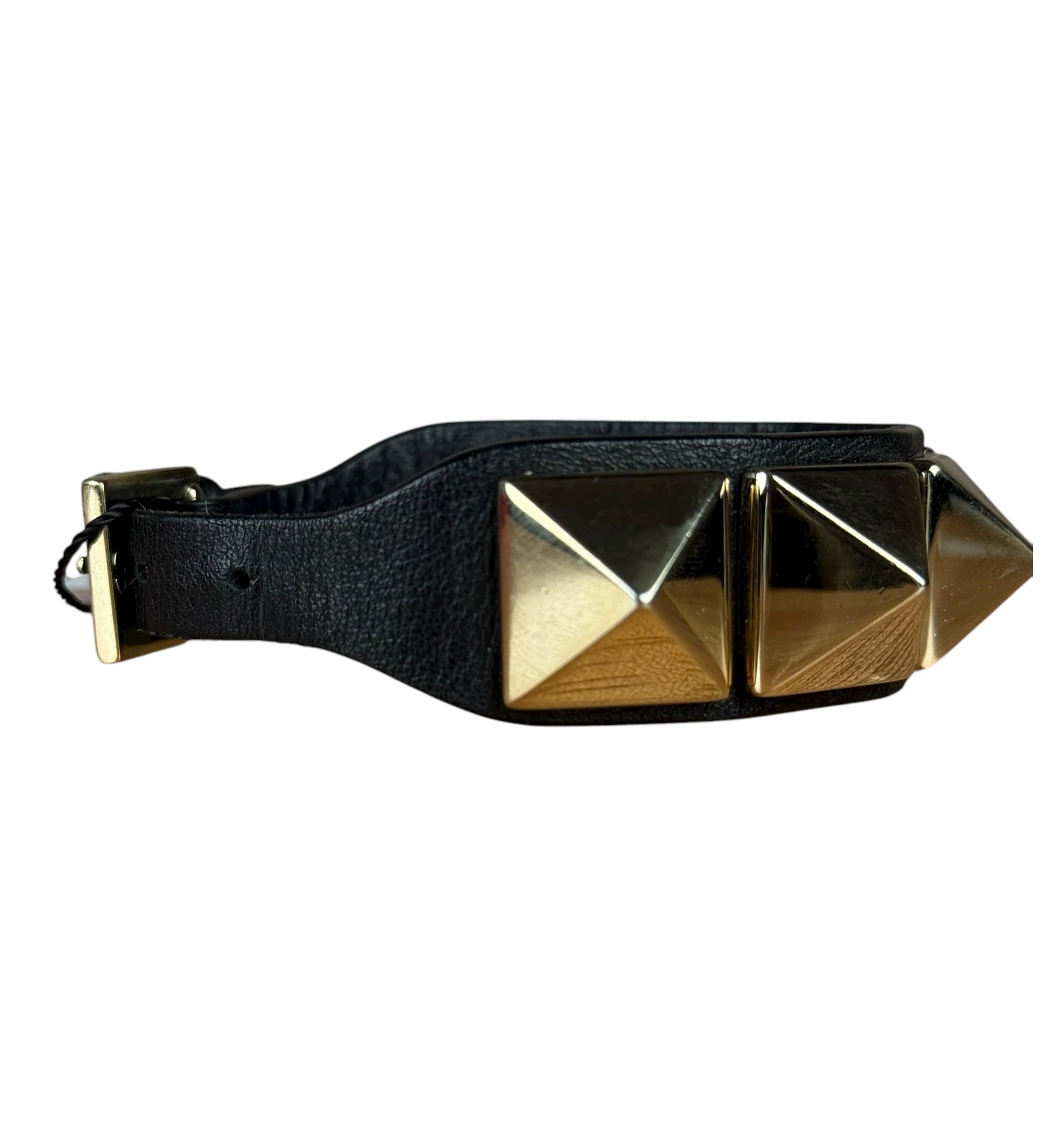 Valentino Stud Pyramid Leather Bracelet