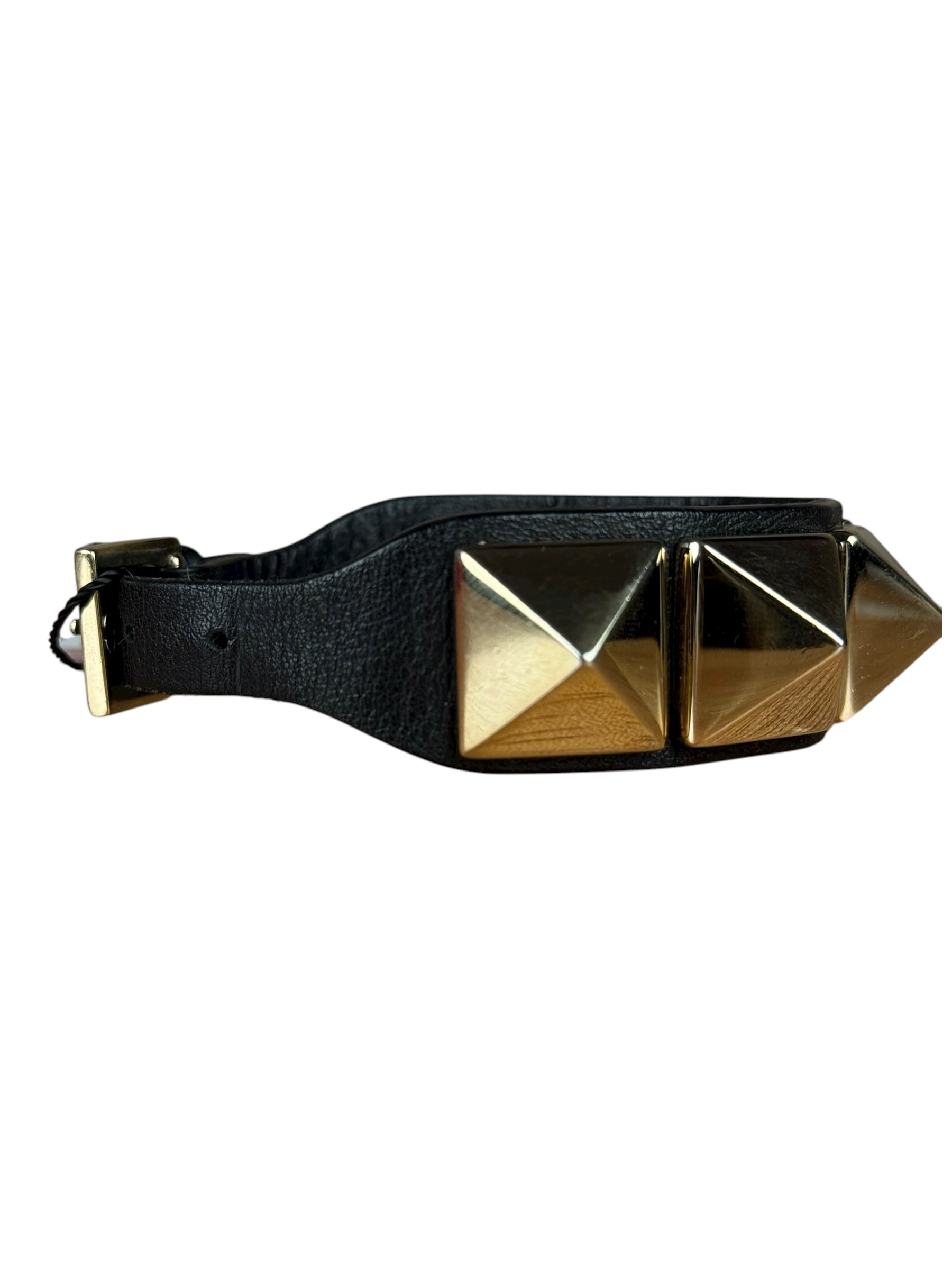 Valentino Stud Pyramid Leather Bracelet