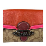 Coach Colorblock Leather Jade Wallet On Chain