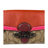 Coach Colorblock Leather Jade Wallet On Chain