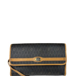 Christian Dior Vintage Brown Leather Honeycomb Shoulder Bag