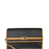 Christian Dior Vintage Brown Leather Honeycomb Shoulder Bag