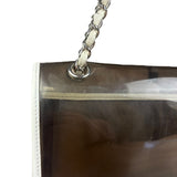 Chanel Vintage PVC Transparent Heart Lock Flap Bag 2008