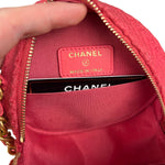Chanel 19 Round Pink Tweed Chain Shoulder Bag