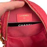 Chanel 19 Round Pink Tweed Chain Shoulder Bag