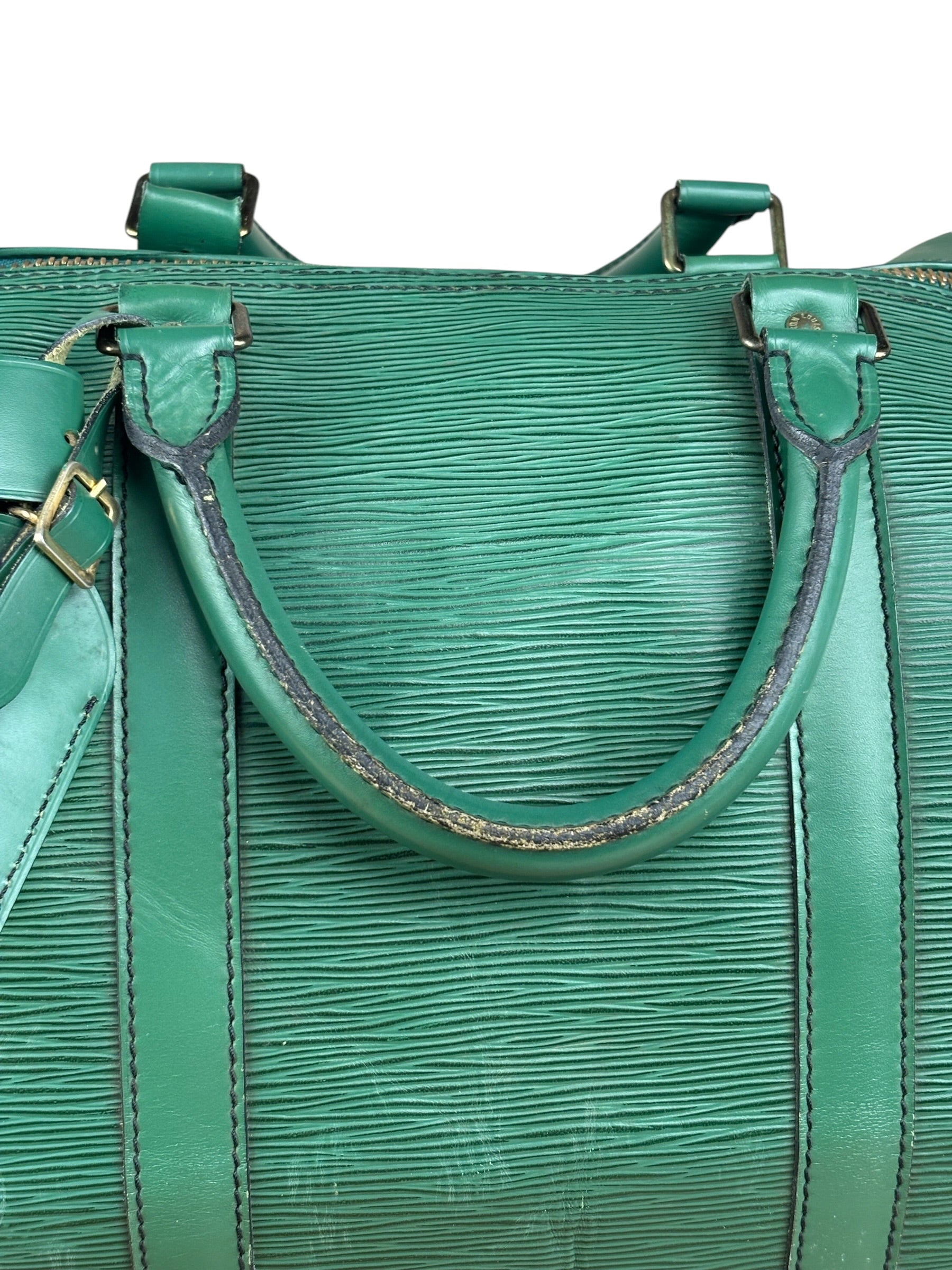 Louis Vuitton Vintage Borneo Green Epi Keepall Bag