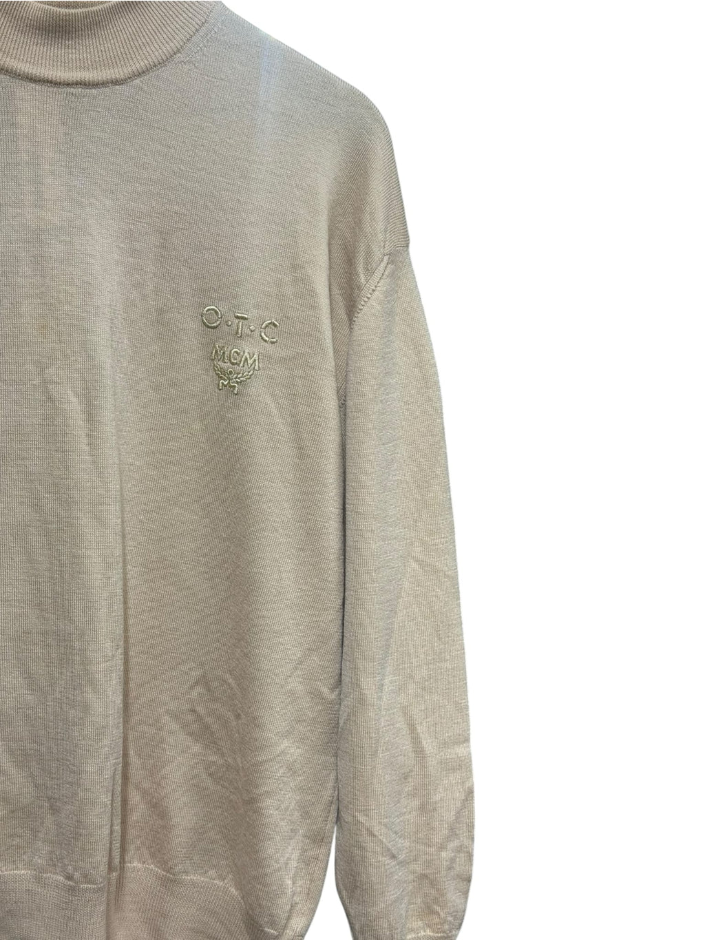 MCM Cream Colored Mock Neck Sweater