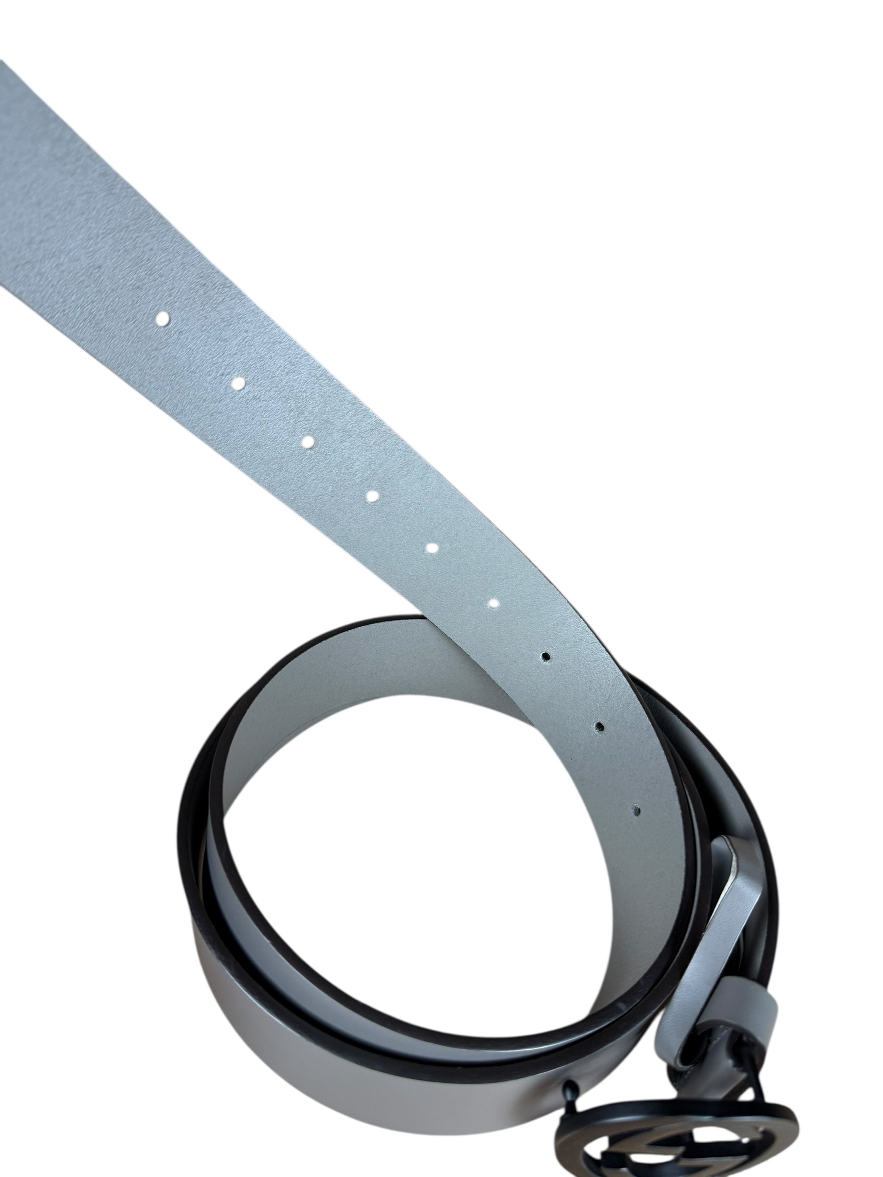 Gucci Grey Belt Black GG