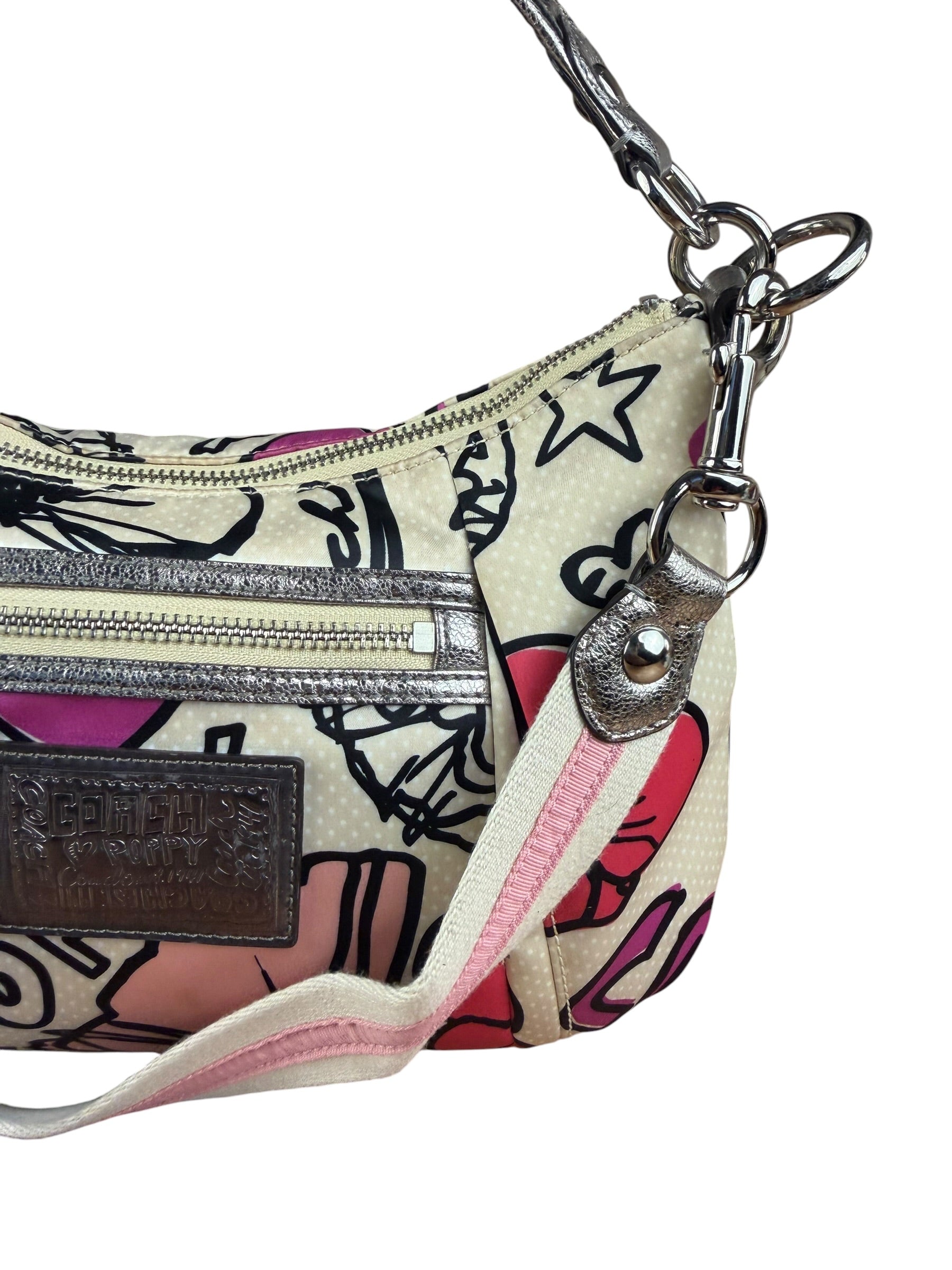 Coach Poppy Multicolor Petal Print RockerTwo-Way Bag