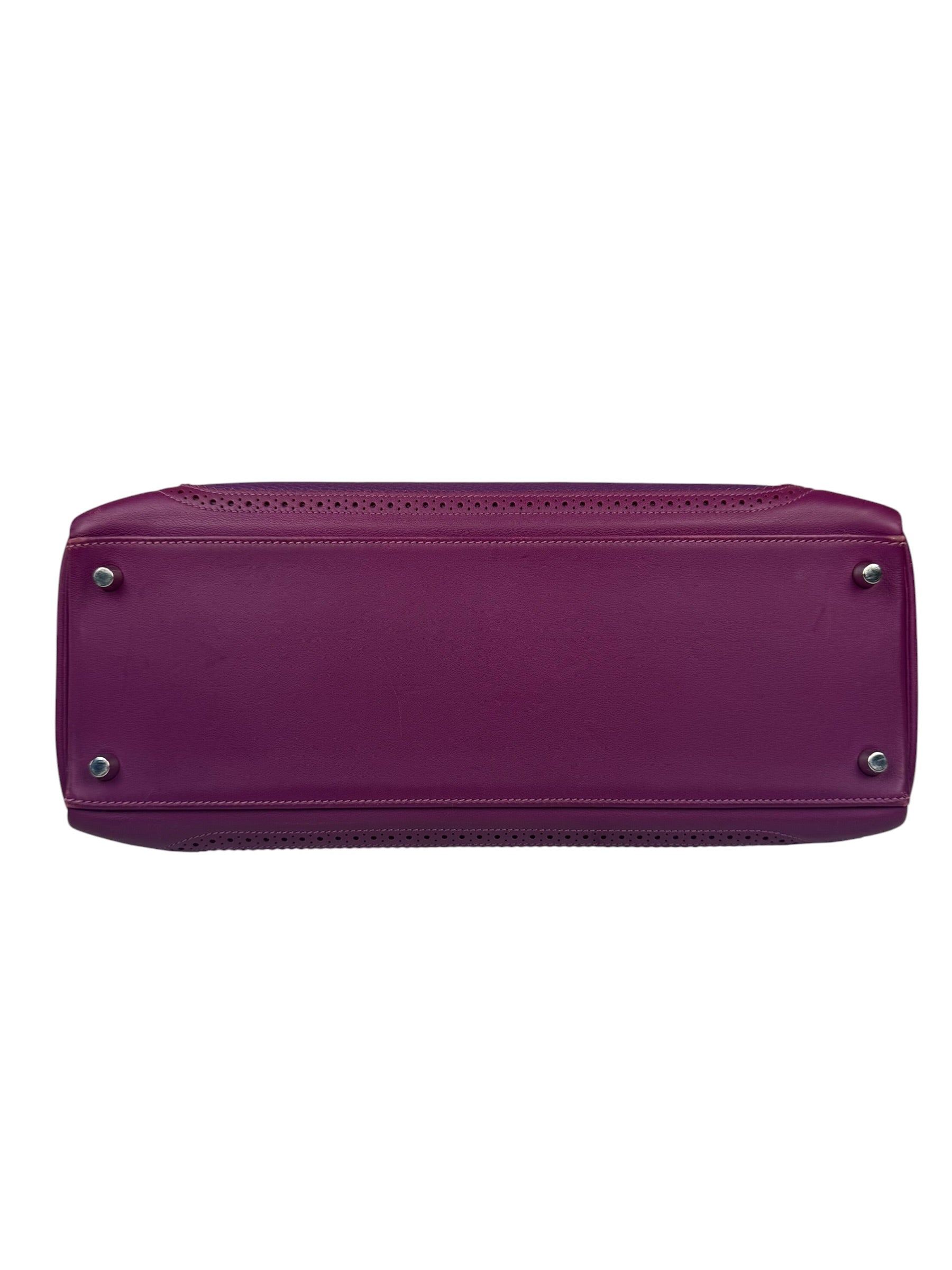 Hermes Kelly 35 Purple Ghillies Swift Togo Leather Handbag 2015