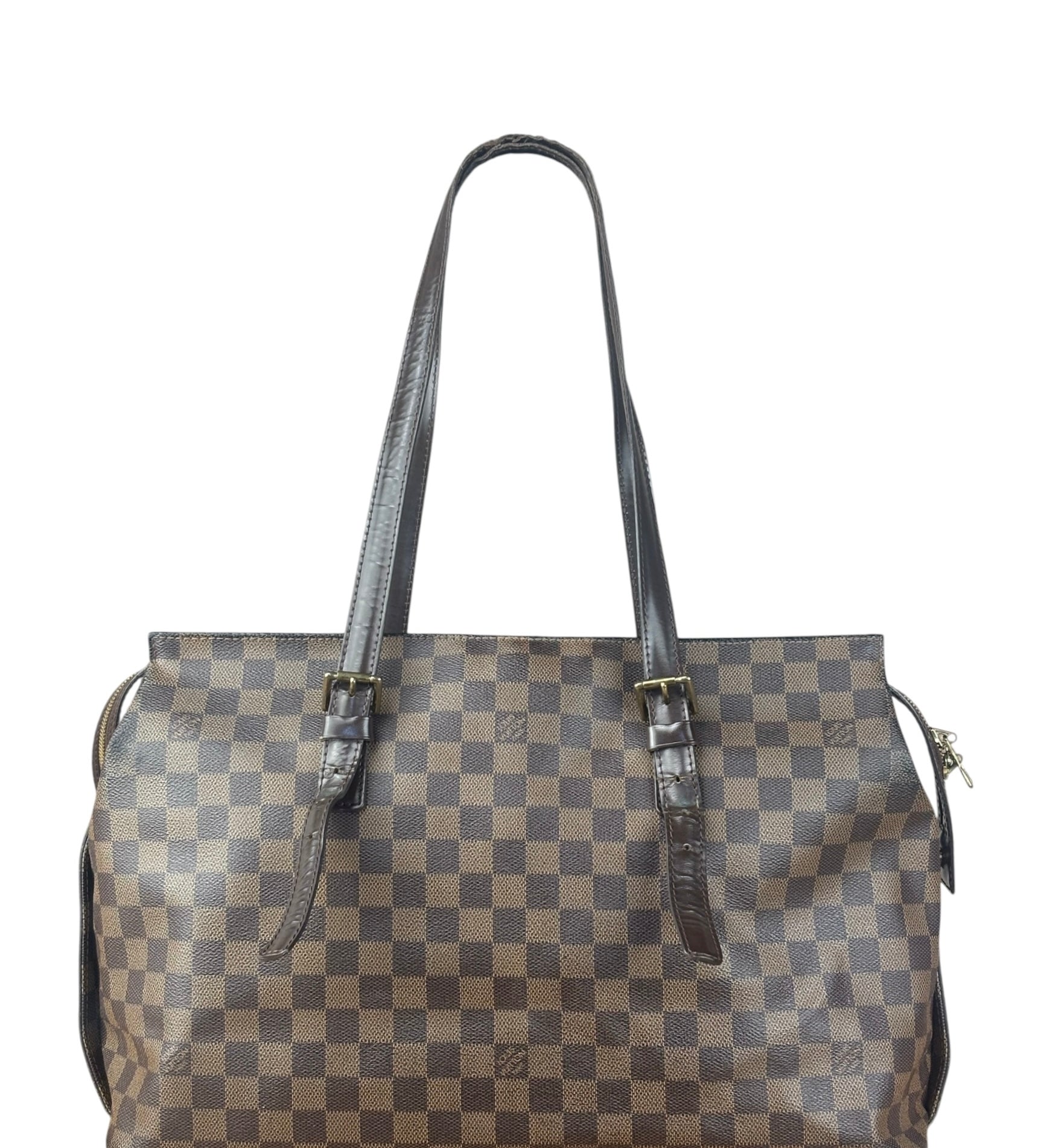 Louis Vuitton Damier Ebene Columbine Shoulder/Tote Bag