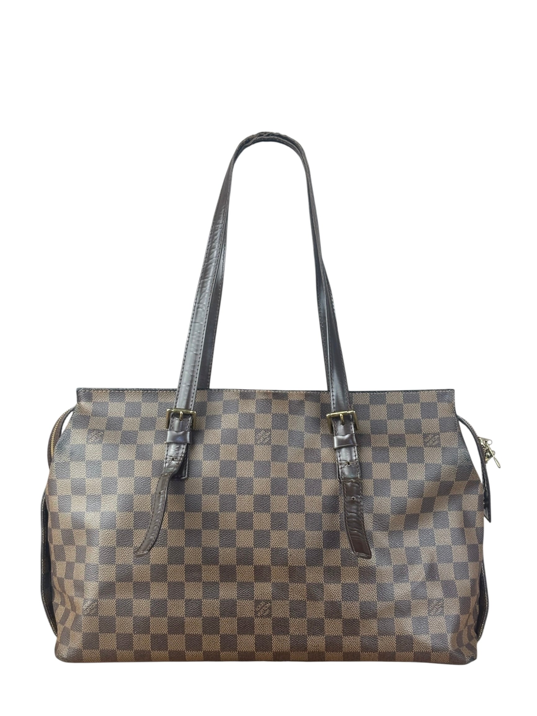 Louis Vuitton Damier Ebene Columbine Shoulder/Tote Bag