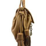 Chloe Orange Beige Calfskin See By Chloe Cherry Drawstring Saddle Crossbody Bag