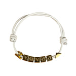 Prada Nappa Leather Logo Embellished Bracelet