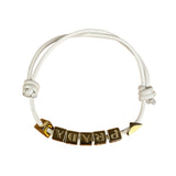 Prada Nappa Leather Logo Embellished Bracelet