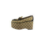Gucci Horsebit GG Canvas Platform Loafers