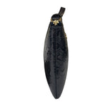 Coach Navy Blue Patent Leather Signature Corner Zip Wristlet