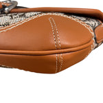 Coach Leather Trim Crystal Signature Jacquard Soho Pochette