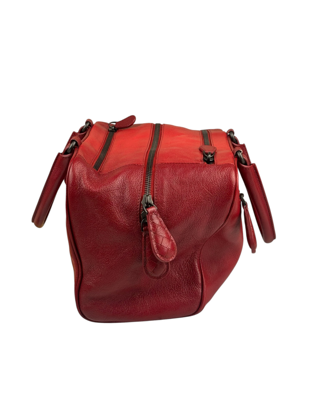 Bottega Veneta Red Leather Brera Handbag
