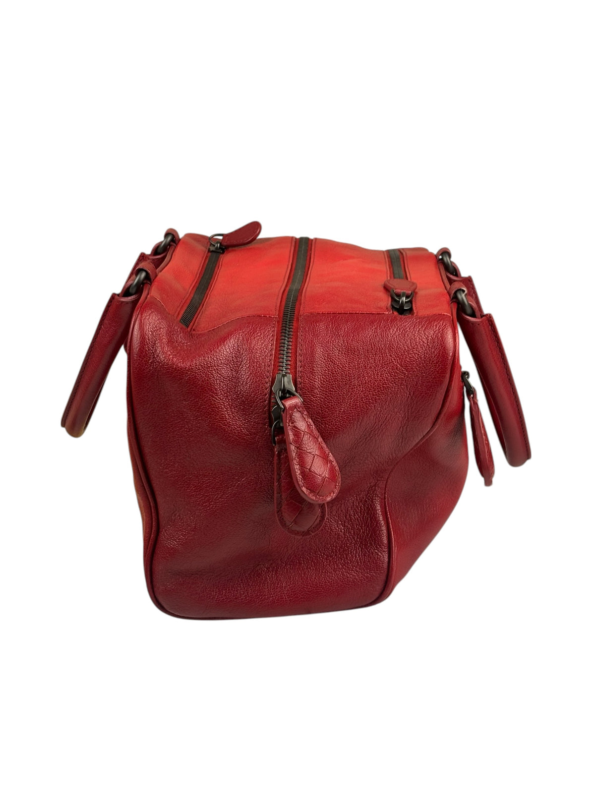 Bottega Veneta Red Leather Brera Handbag