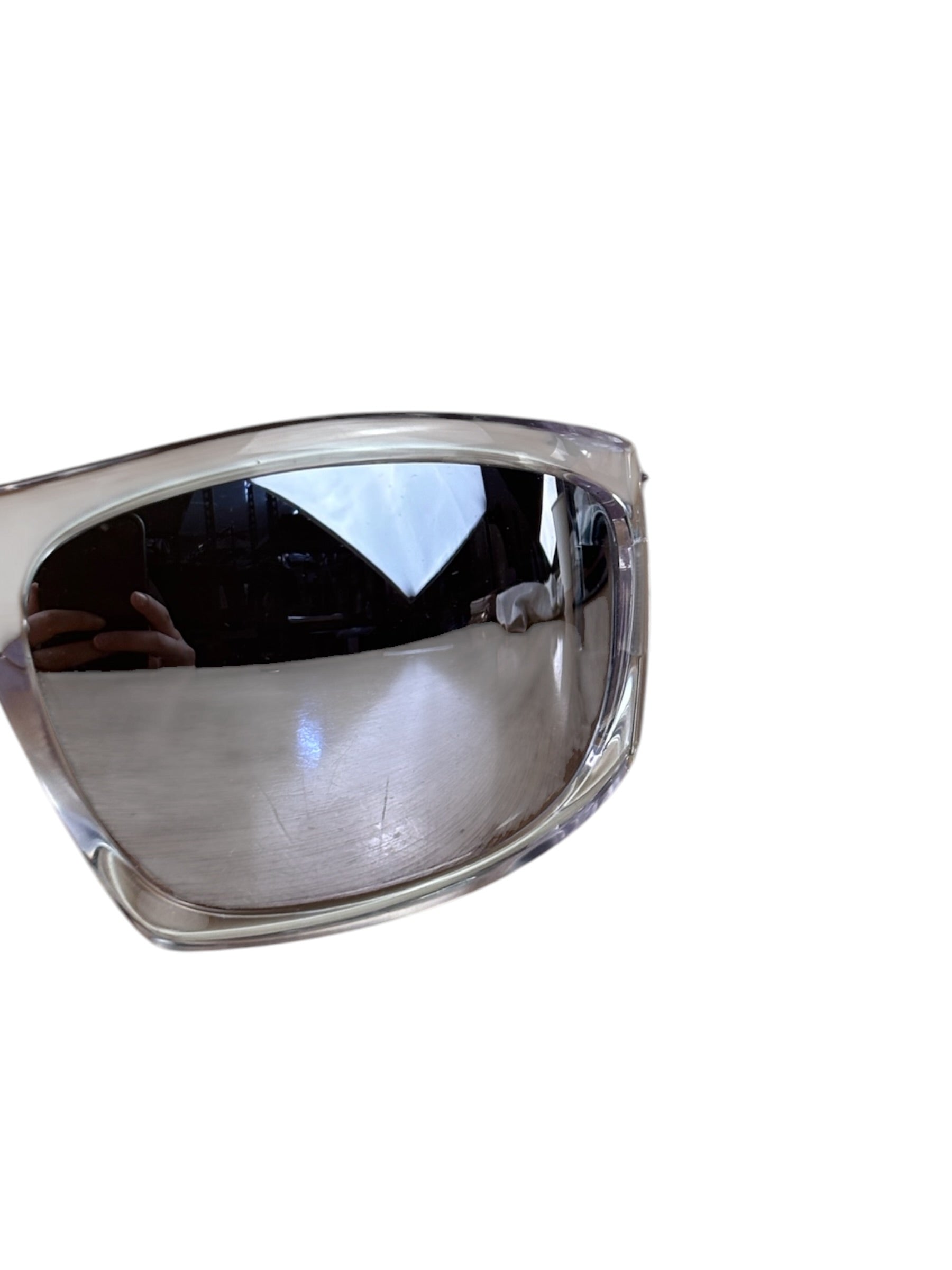 Givenchy Silver Giv Cut Shield Sunglasses
