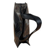 Celine Vintage Black Patent Leather Macdam Vernis Tote Bag