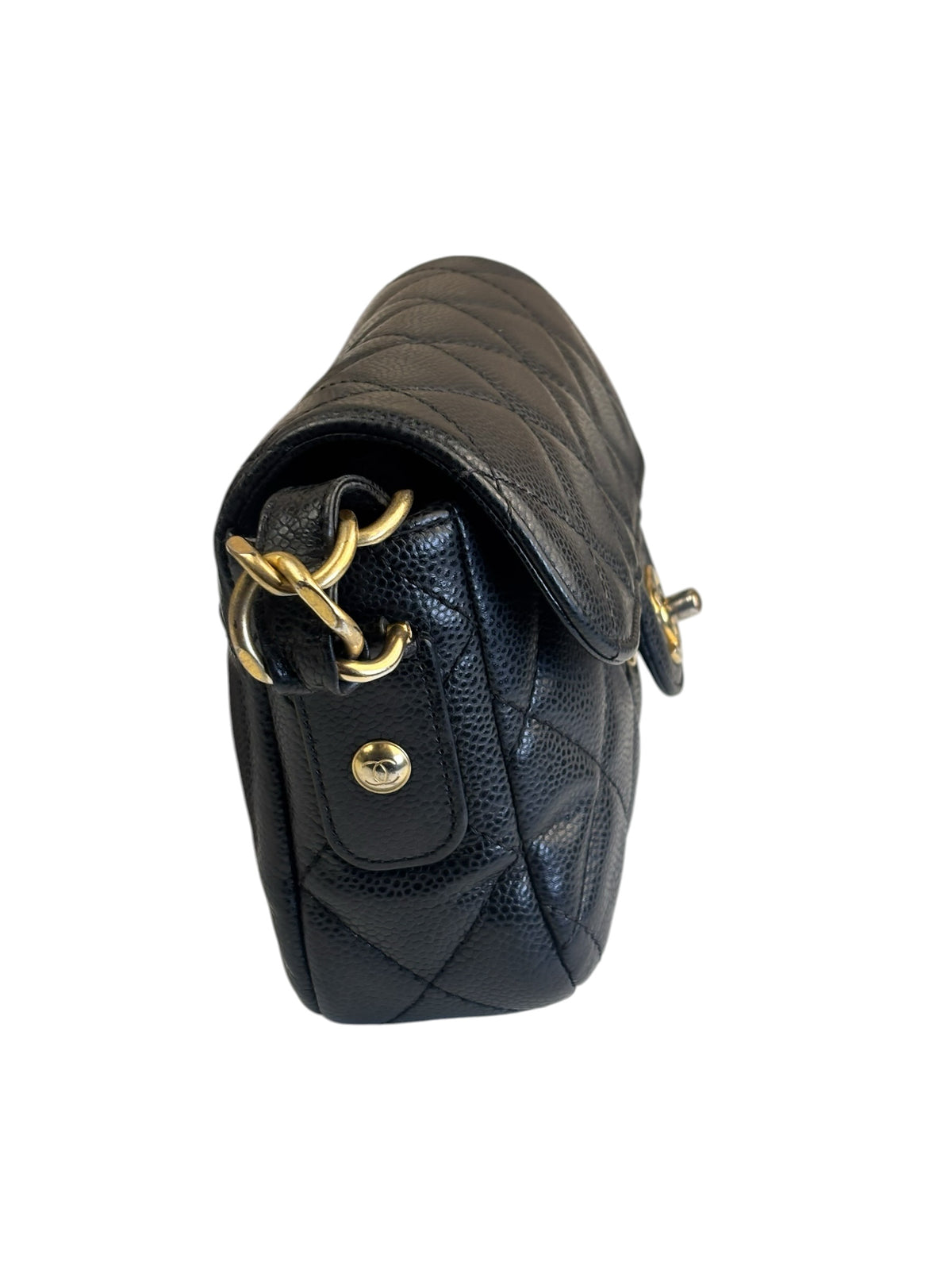 Chanel Black Caviar Quilted Leather Small Flap Bag 2021