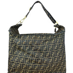 Fendi Vintage Zucca Canvas Collapsible Shoulder Bag
