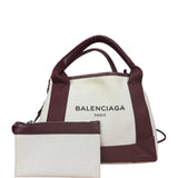 Balenciaga Canvas Maroon Cabas XS Tote Bag