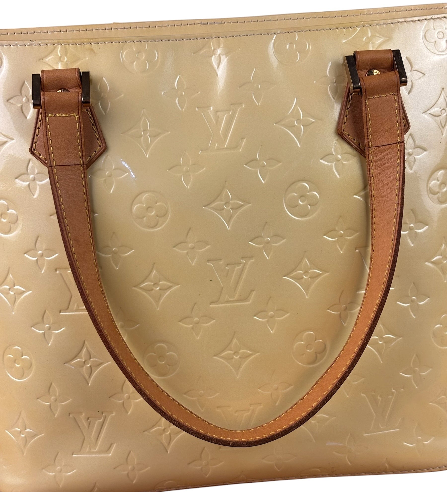 Louis Vuitton Yellow Vernis Houston Tote MM
