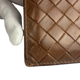 Bottega Veneta Brown Intercciato Bifold Wallet