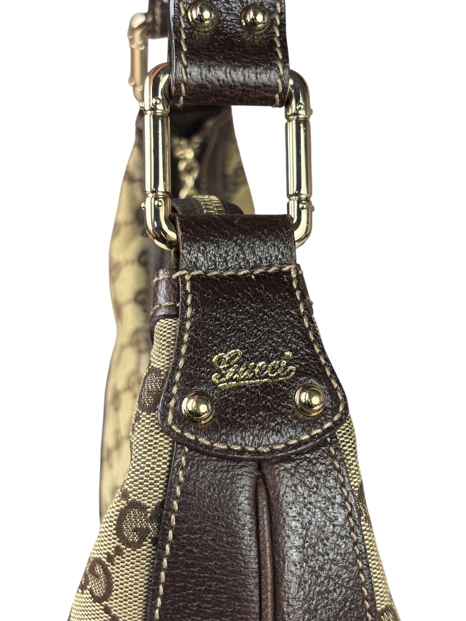 Gucci Brown GG Bamboo Amalfi Hobo Bag