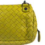 Bottega Veneta Olimpia Yellow Intrecciato Mini Chain Flap Crossbody