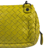 Bottega Veneta Olimpia Yellow Intrecciato Mini Chain Flap Crossbody