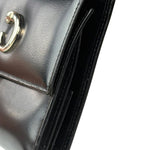 Cartier Black Leather Panther C Tri-Fold Wallet