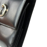 Cartier Black Leather Panther C Tri-Fold Wallet