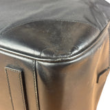 Prada Black Leather Tessuto Nylon Bowler Bag