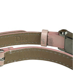 Dior D104 Pink Leather Double Strap Watch